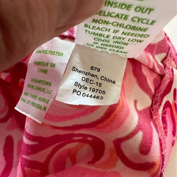 Lilly Pulitzer Ivy Crop Top Pink Pout Mango Salsa‎ Size 0 - Picture 7 of 8